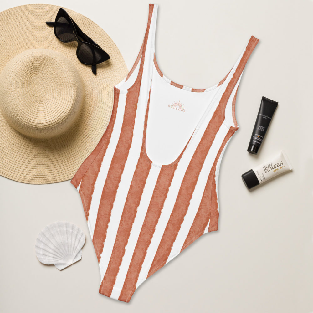 Terracotta Clay Stripe - Swimsuit – Bild 5