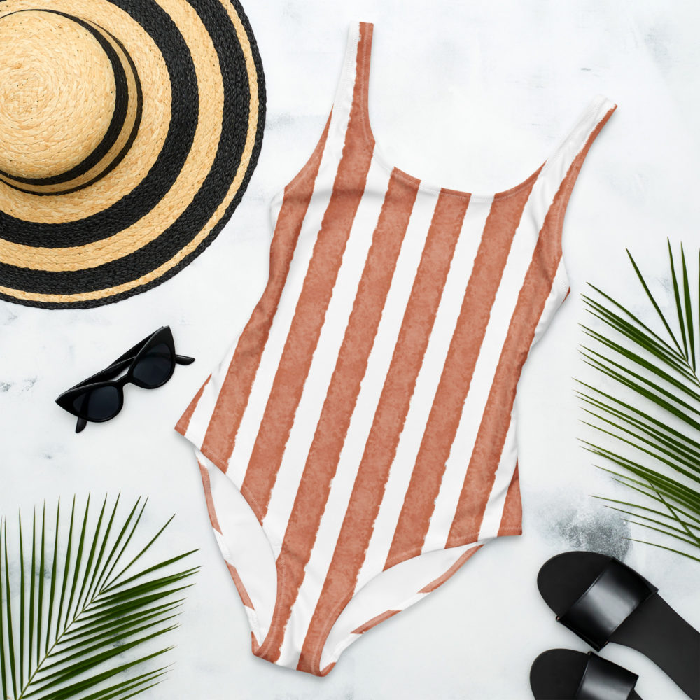 Terracotta Clay Stripe - Swimsuit – Bild 4