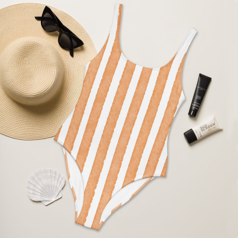 Apricot Sunset Stripe - Swimsuit