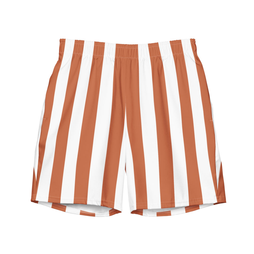 Terracotta Clay Stripe - Schwimmshorts