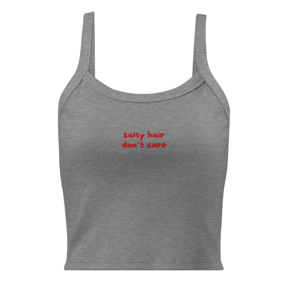 salty hair, don't care - besticktes Top – Bild 4