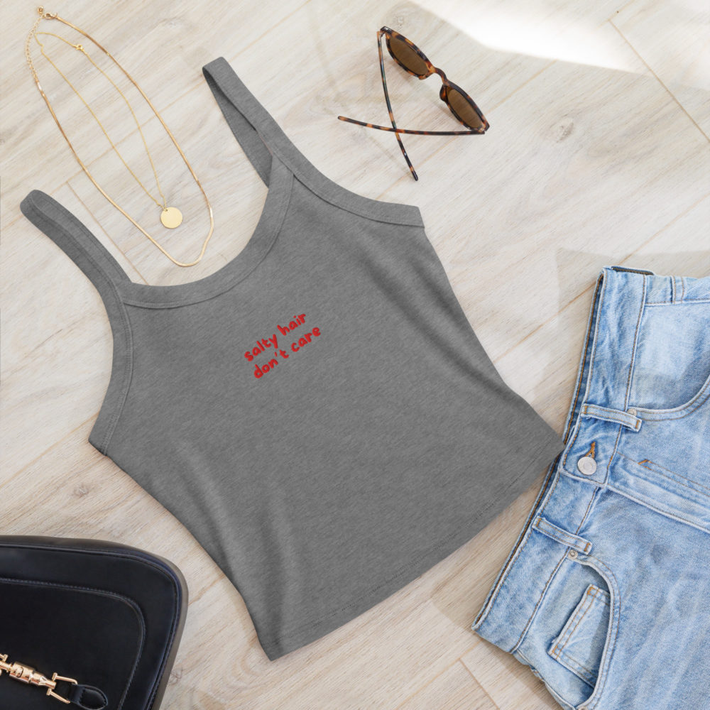 salty hair, don't care - besticktes Top – Bild 9