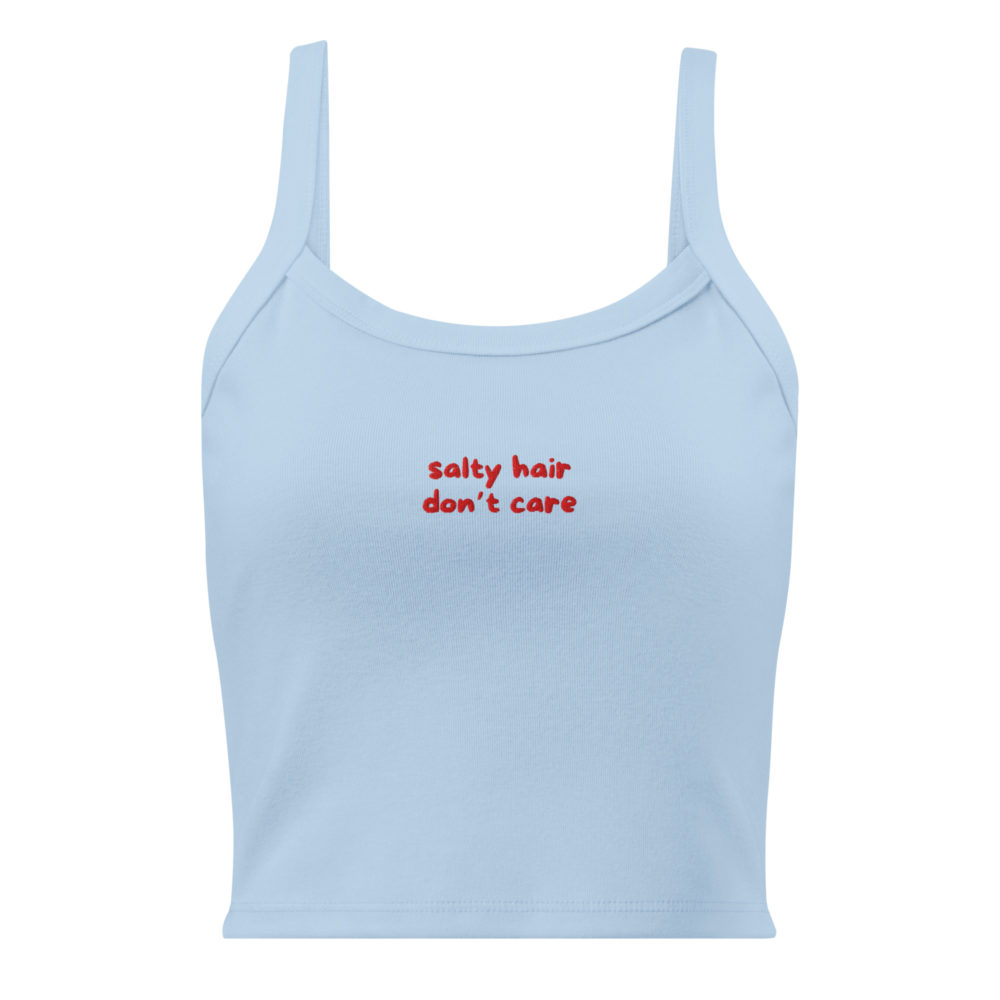 salty hair, don't care - besticktes Top – Bild 5