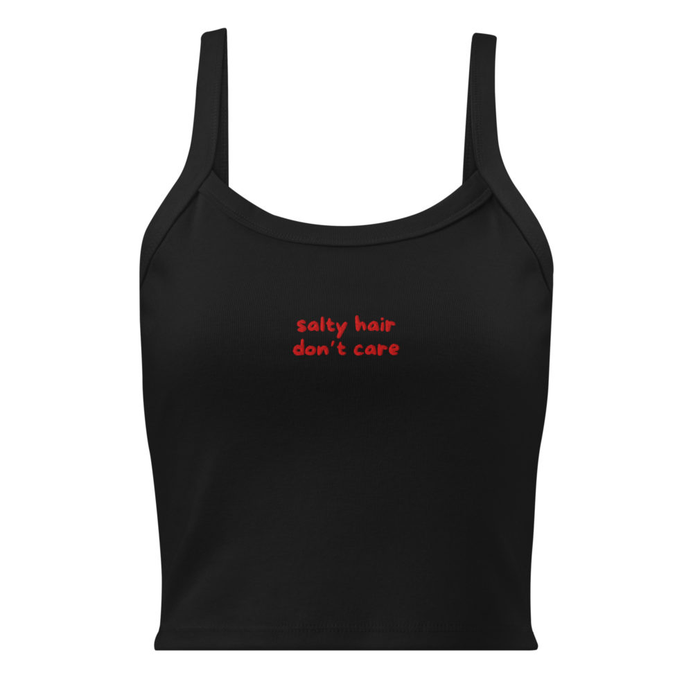 salty hair, don't care - besticktes Top – Bild 2